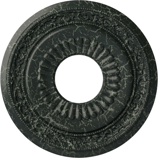 Ekena Millwork Lauren Medallion (Canopies up to 6 1/4"), 20 5/8"OD x 6 1/4"ID x 1 3/8"P, Painted Turtle Crackle CM20LNPTC - main